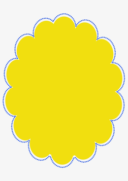 黄色椭圆对话框