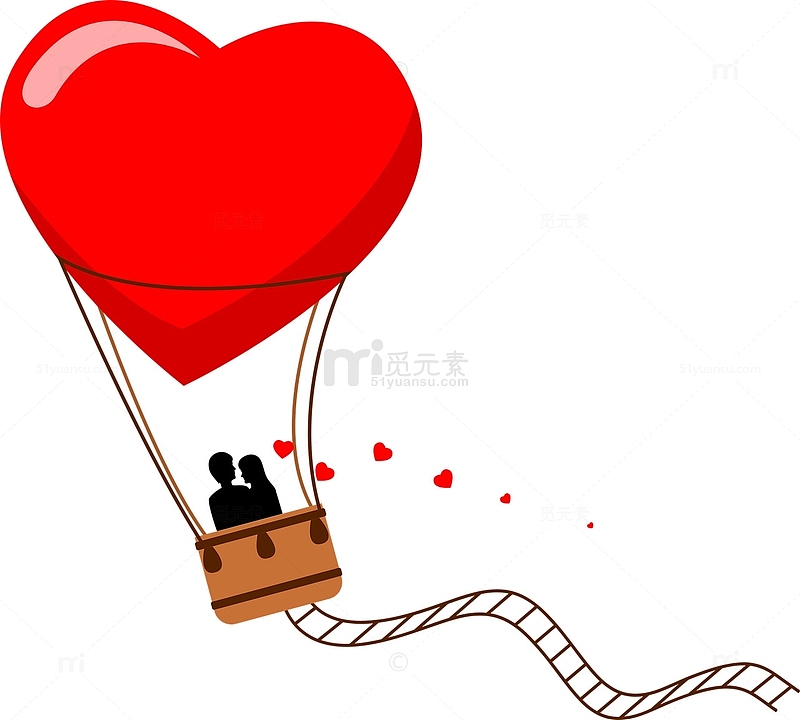 矢量图形,情人节贴纸装饰,爱心气球