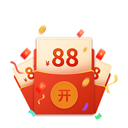 渐变红包金币漂浮元素