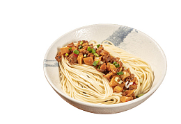 萝卜丁肉末干拌面