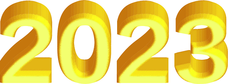 2023新年金色字体