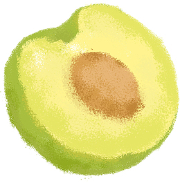 高清免抠青梅素材手绘