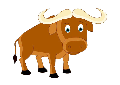 一只卡通黄牛png一头黄牛png骑在牛背上的圣诞老人png卡通牛(1042x