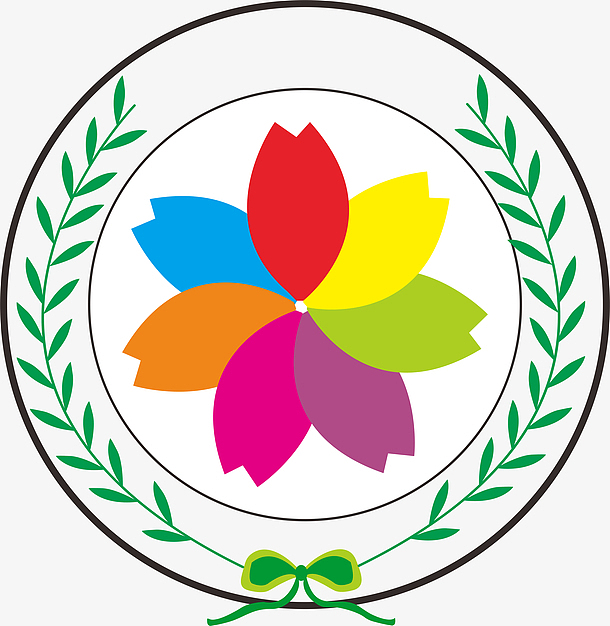 圆形花朵徽章