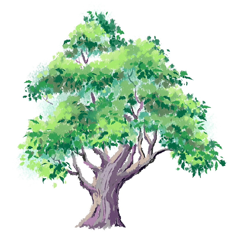 树林植物绿色环保植树节元素