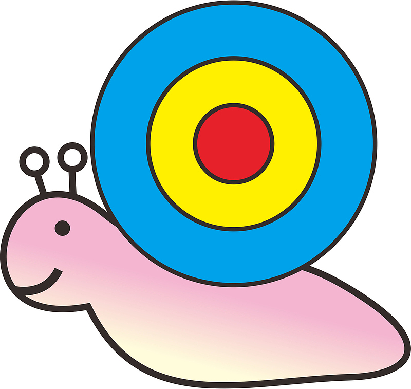 卡通手绘彩色蜗牛