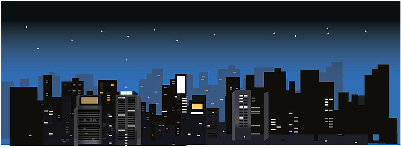 城市楼房夜景