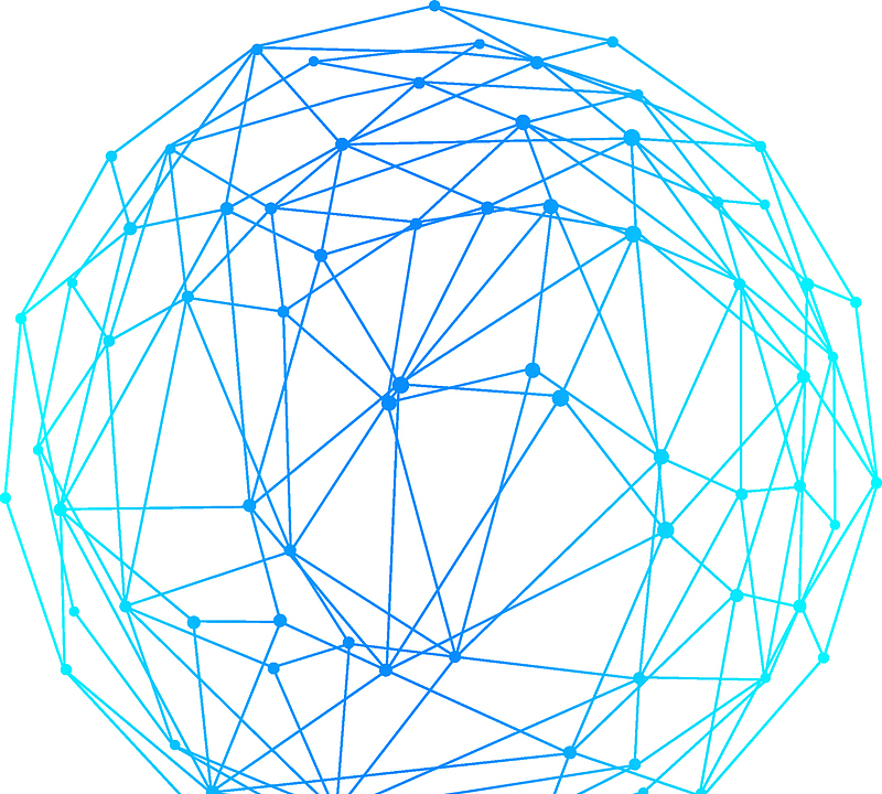 蓝色科技线条圆形球状矢量