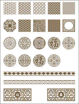 中国风复古纹理边框