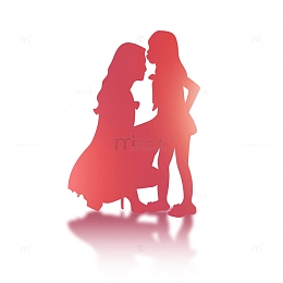 母亲节亲子剪影