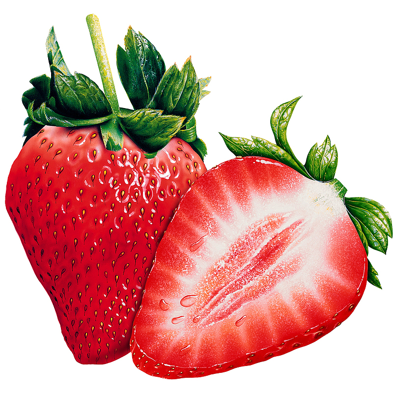 新鲜红色草莓实物