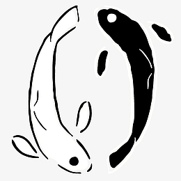 pngpng手绘黑白阴阳鱼pngpng阴阳鱼图案