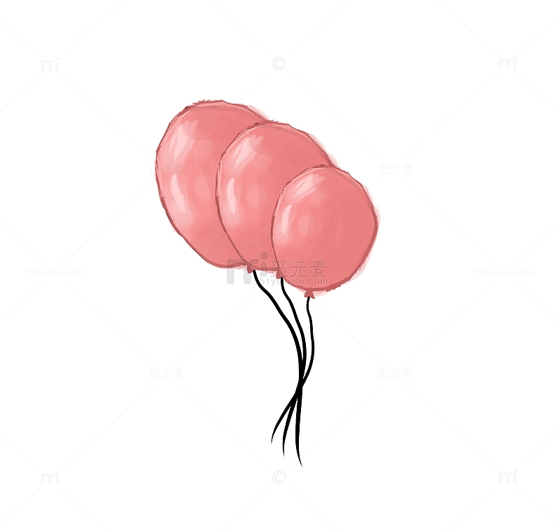 儿童节装饰气球粉色