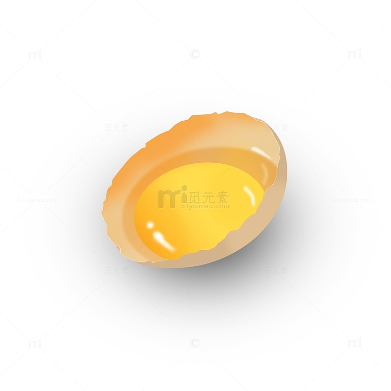 手绘鸡蛋蛋壳蛋黄