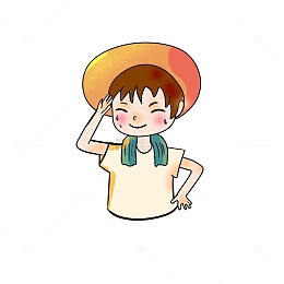 芒种劳动人民简约卡通元素