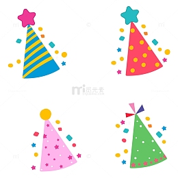 卡通可爱六一儿童节帽子免抠元素