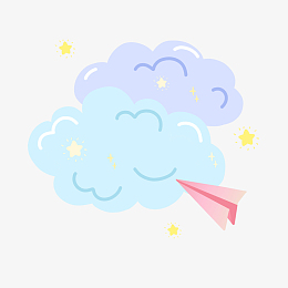 可爱卡通纸飞机六一儿童节元素