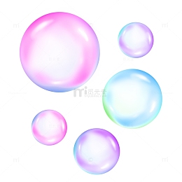 彩色透明气泡