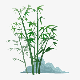 水彩手绘端午节竹子元素