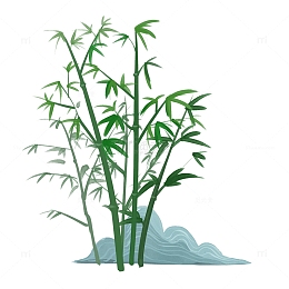 水彩手绘端午节竹子元素
