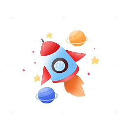 手绘儿童节小火煎61卡通装饰元素