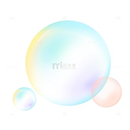 唯美彩色泡泡卡通元素