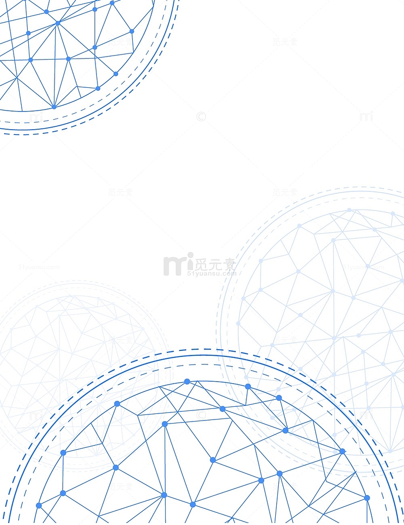 蓝色科技互联网商务球体圆形线条装饰背景