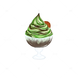 夏天巧克力抹茶冰淇淋
