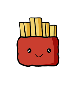 手绘薯条矢量图装饰