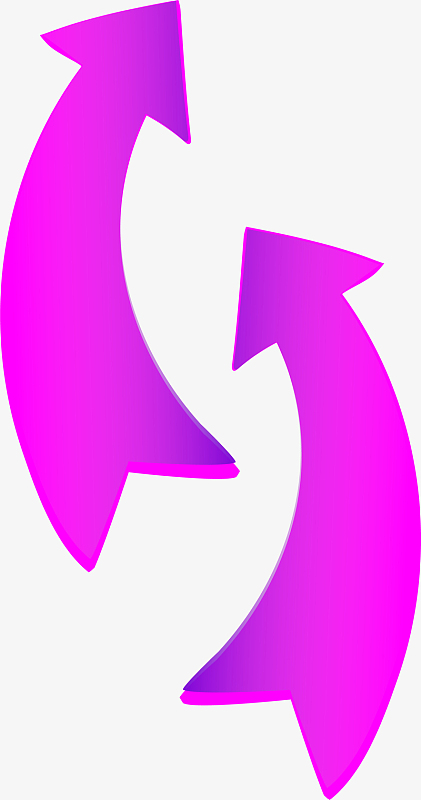 渐变紫色箭头矢量图标元素