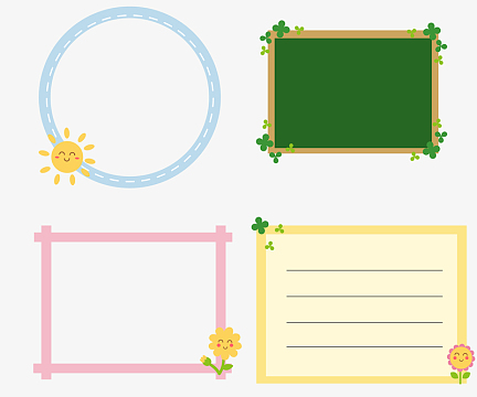 矢量小花边框素材_矢量小花边框图片元素-觅元素