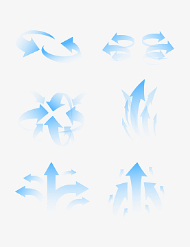 科技商务团队办公箭头上升汇报图标