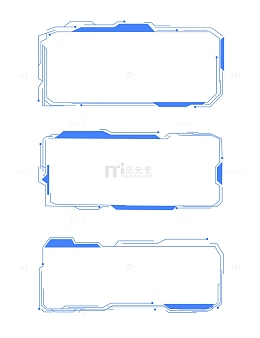 科技企业商务互联网线条标签标题边框