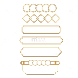 复古矢量标题框