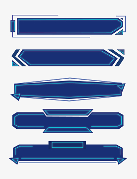 科技企业商务标题边框横幅线条文本框