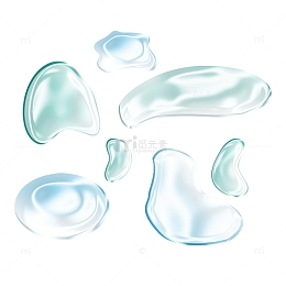 透明液体气泡水珠