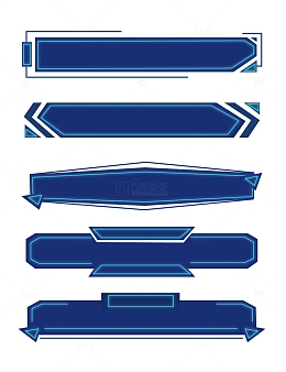 科技企业商务标题边框横幅线条文本框