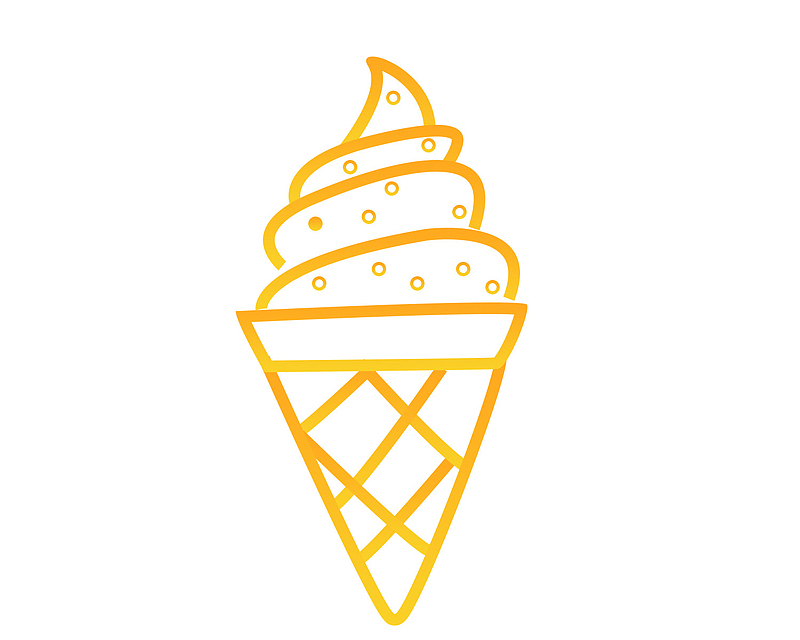 手绘简笔画冰淇淋图标