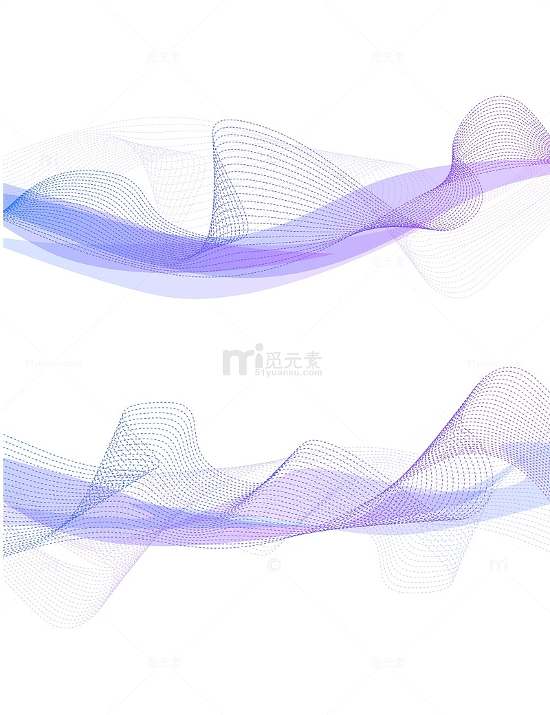 科技互联网丝带线条曲线矢量图装饰