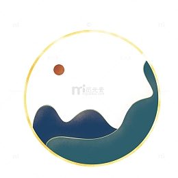 国潮金箔勾边边框元素