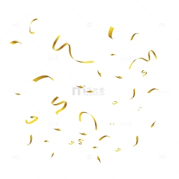 金色矢量活动彩带