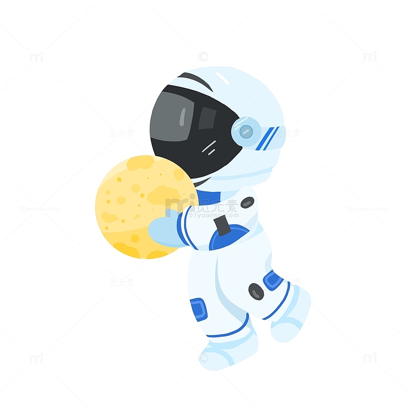 宇航员和月球元素