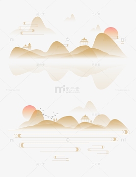 山水建筑风景素材_山水建筑风景图片元素-觅元素