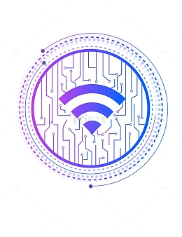 科技互联网线条曲线网络电路插画
