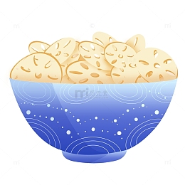 蓝色国潮风夏季小暑节气莲藕美食手绘图