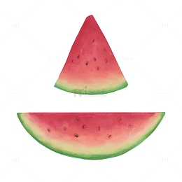 手绘西瓜插画元素