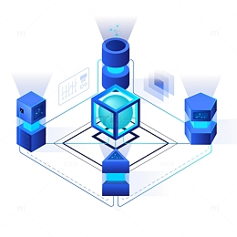 光感互联网大数据蓝色渐变物科技2.5