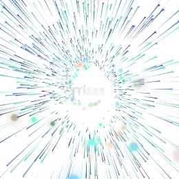 蓝色科技特效粒子发射线条光晕