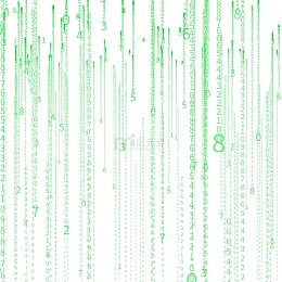 绿色科技数字乱码流动