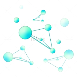 矢量蓝绿色渐变生物科技